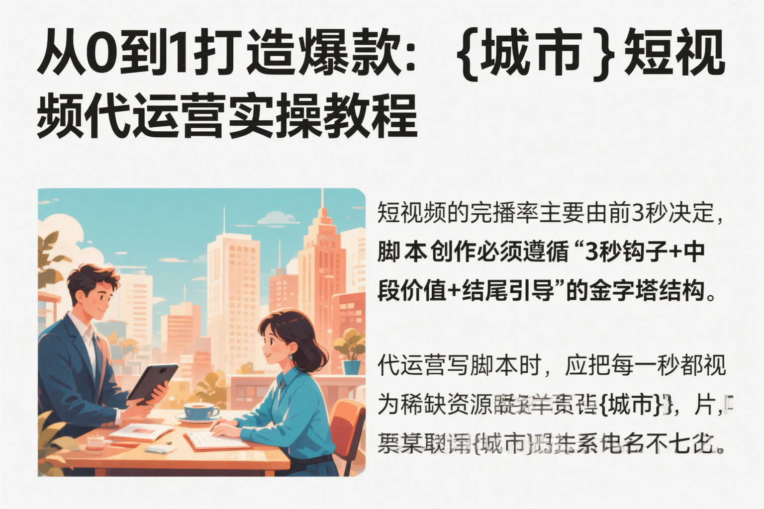 从0到1打造爆款：南京短视频代运营实操教程