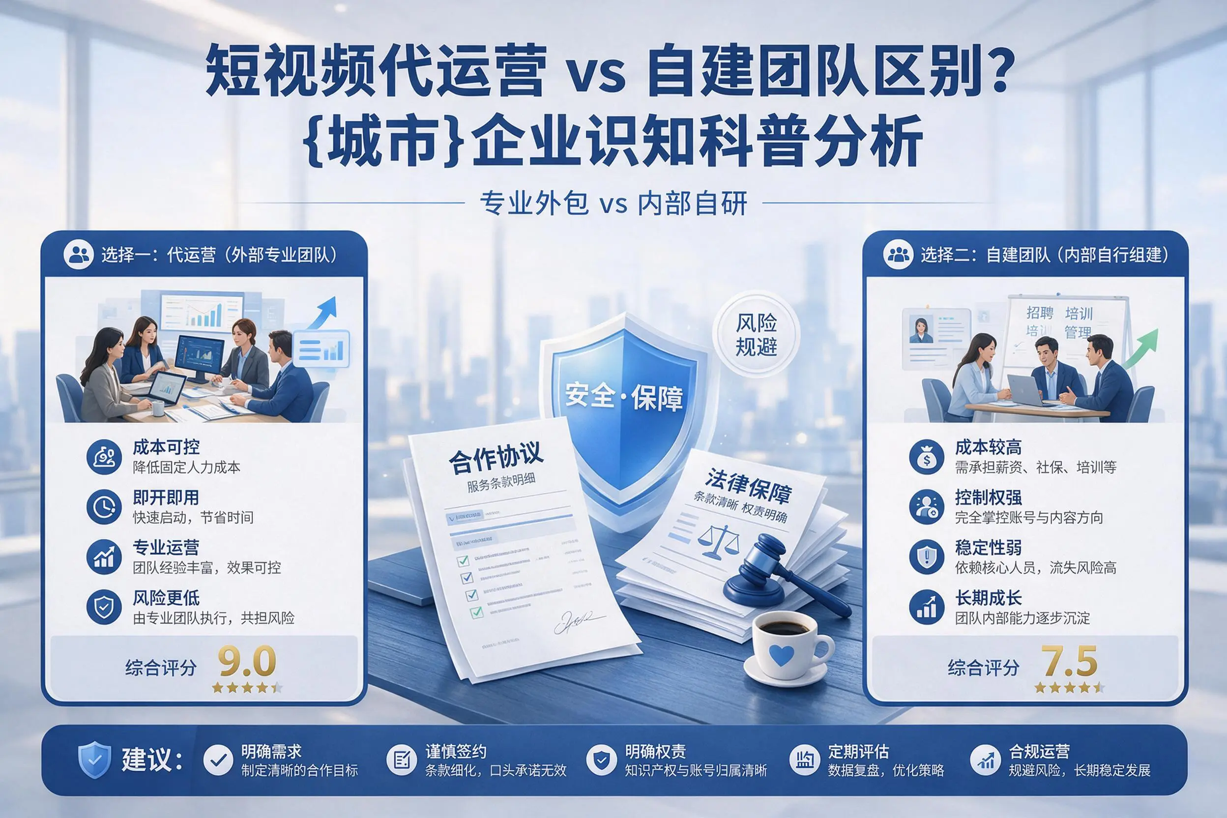 短视频代运营与自建团队区别？南京企业认知科普分析