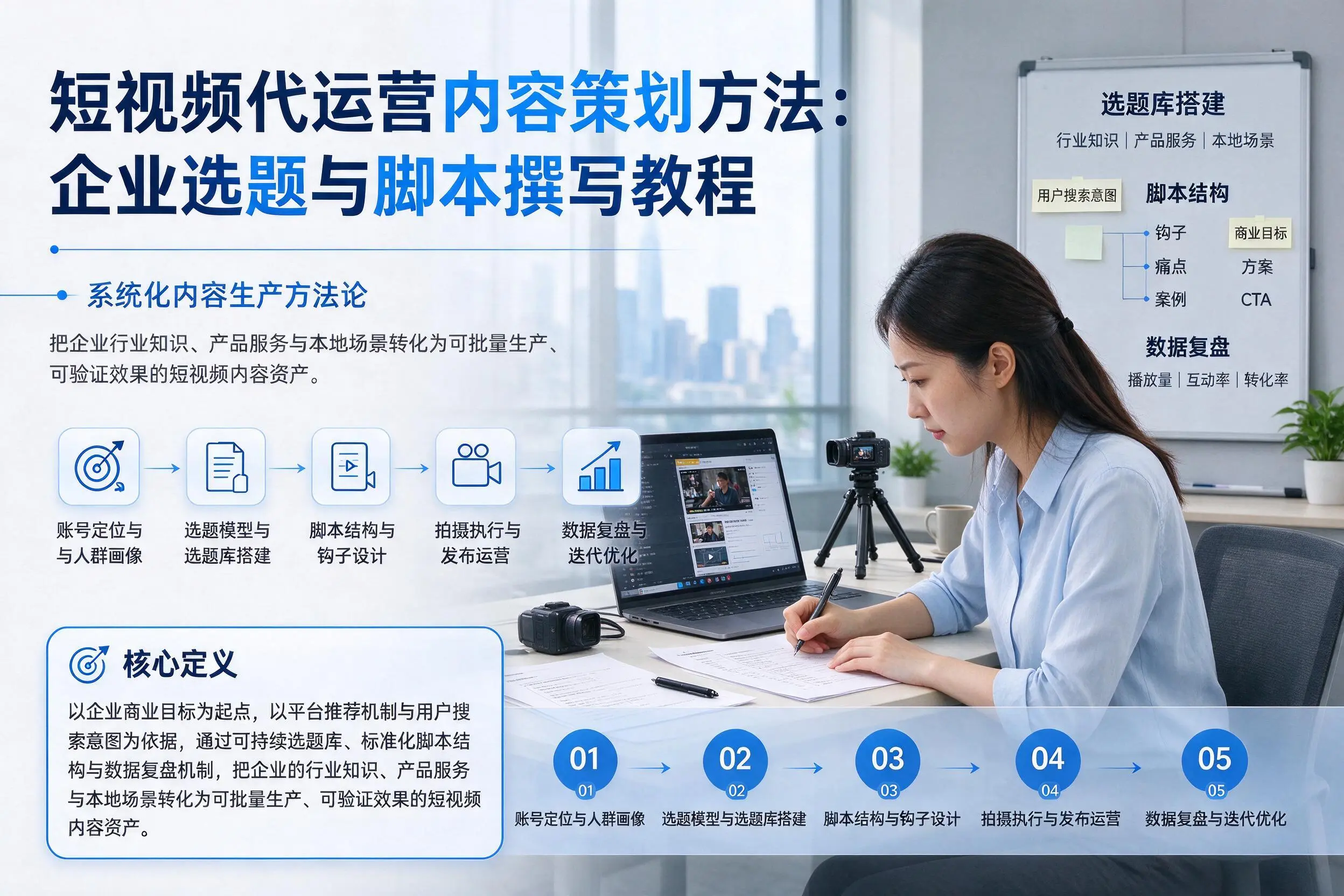 短视频代运营内容策划方法：南京企业选题与脚本撰写教程