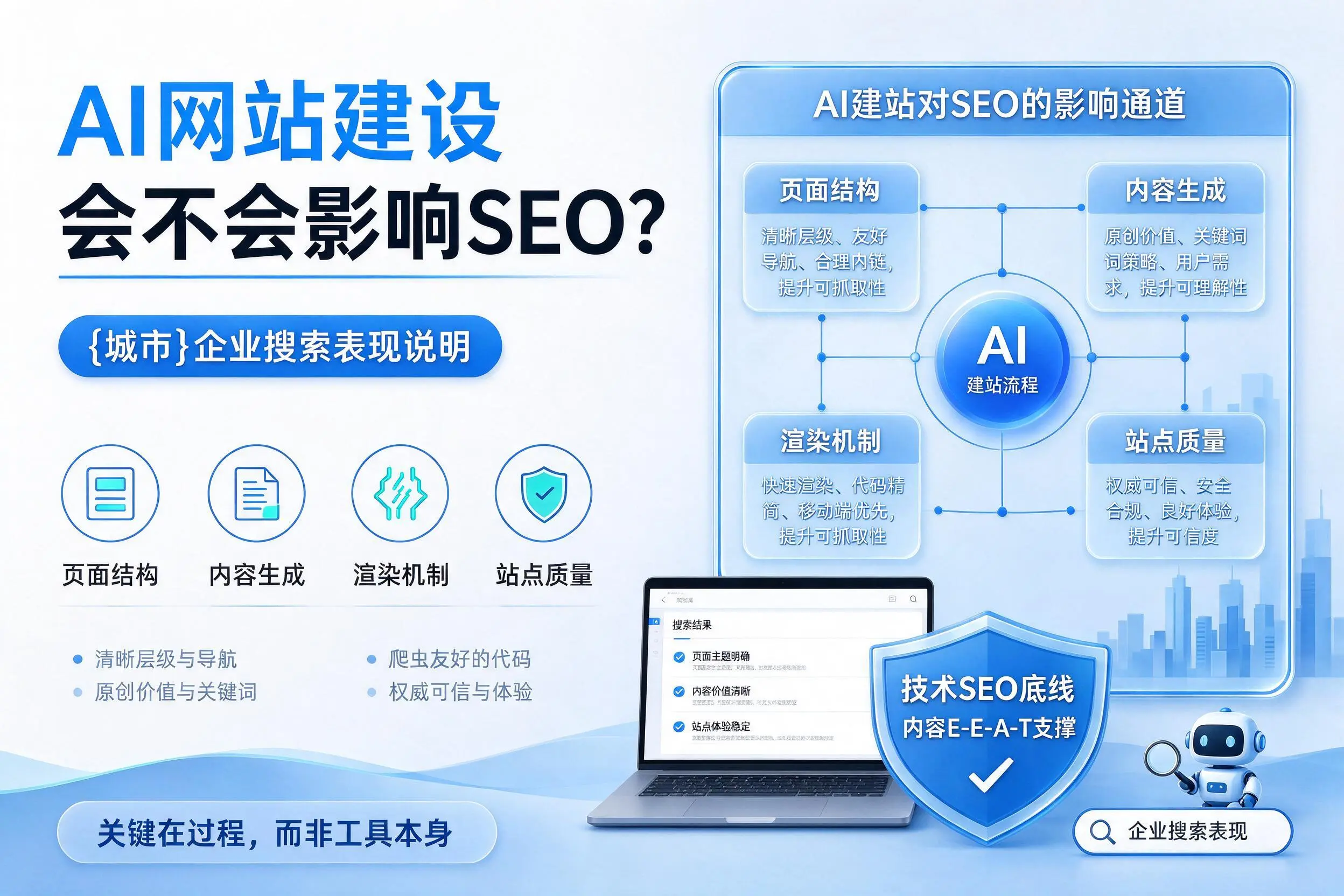 AI网站建设会不会影响SEO?南京企业搜索表现说明
