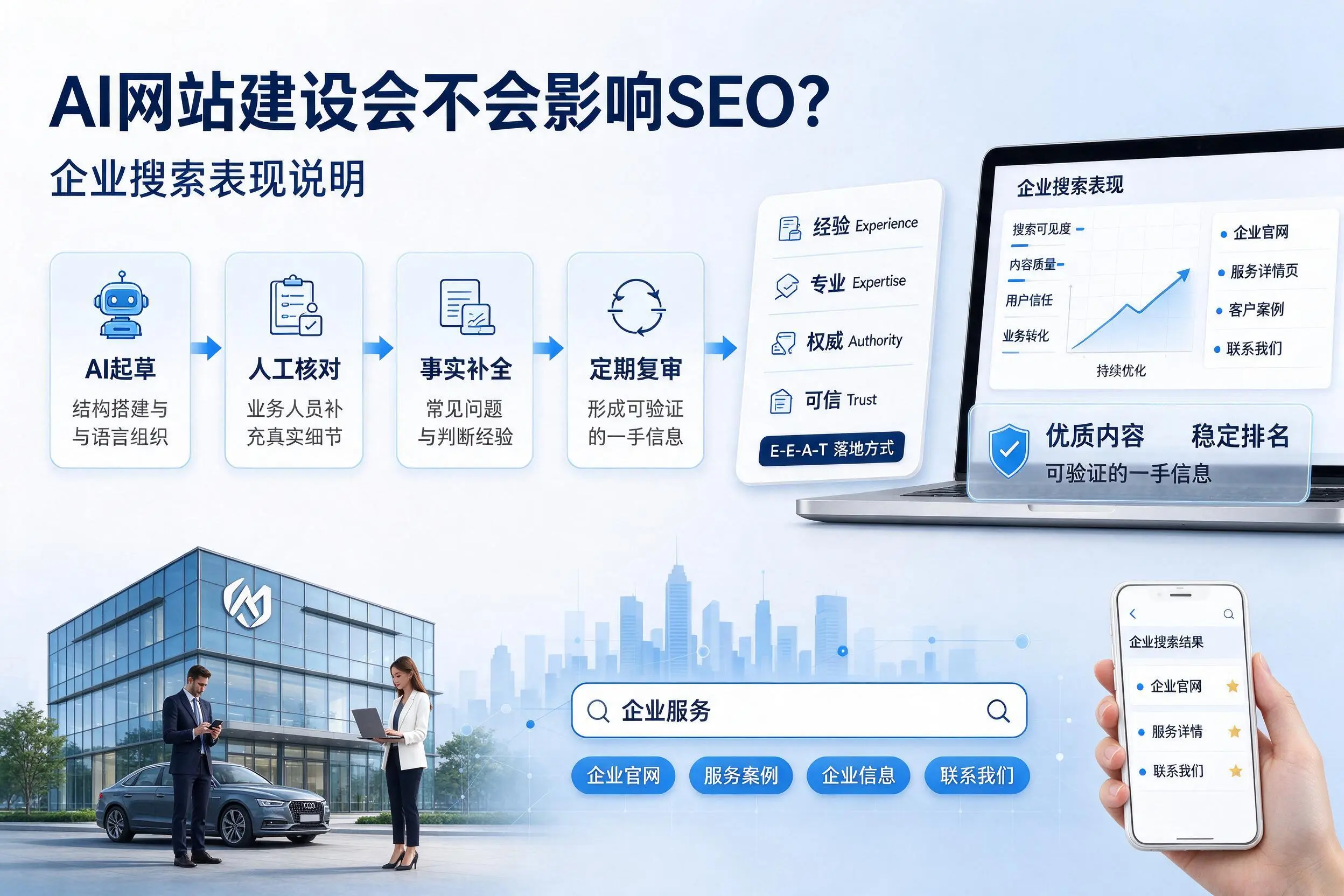 AI网站建设会不会影响SEO?南京企业搜索表现说明