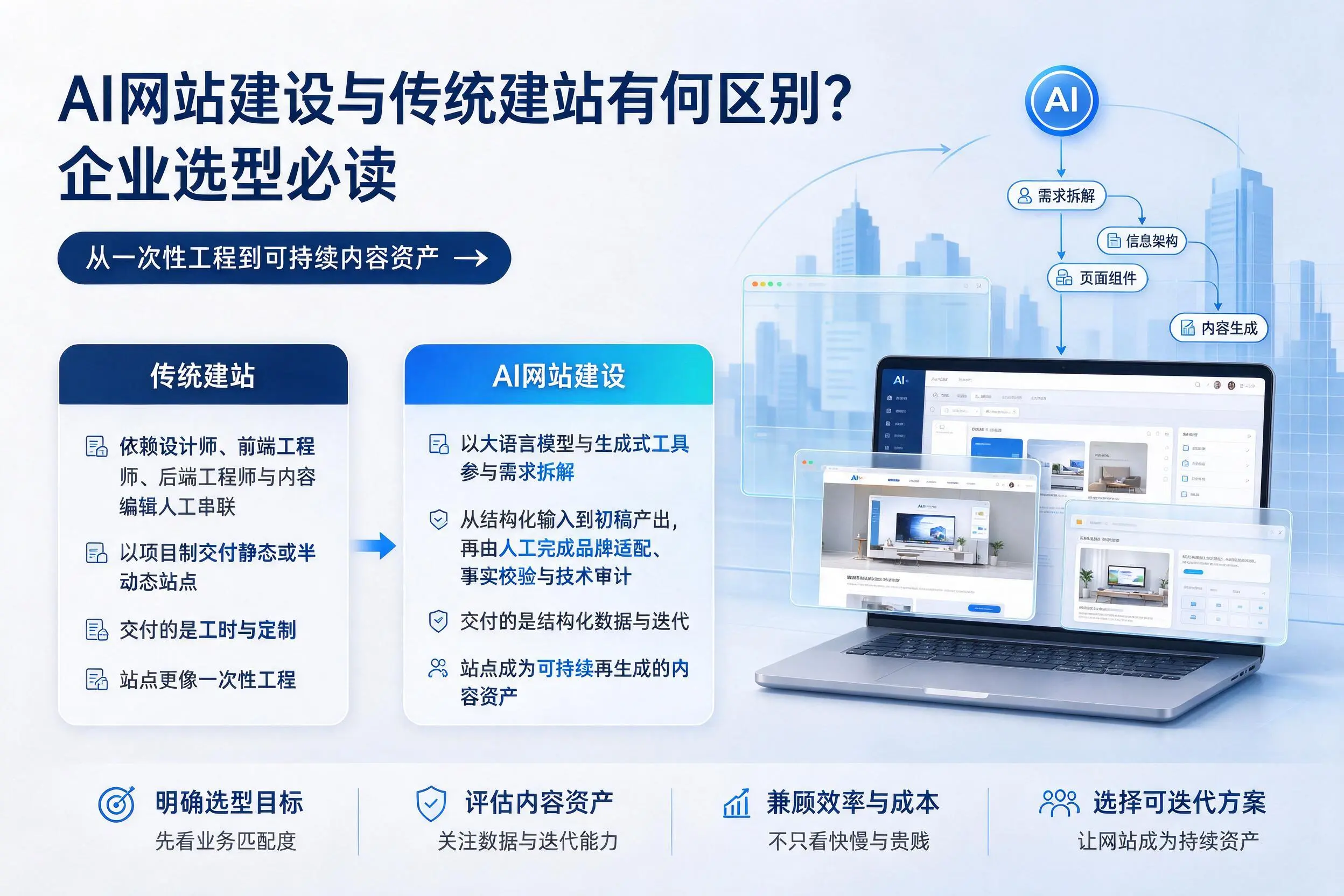 AI网站建设与传统建站有何区别？南京企业选型必读