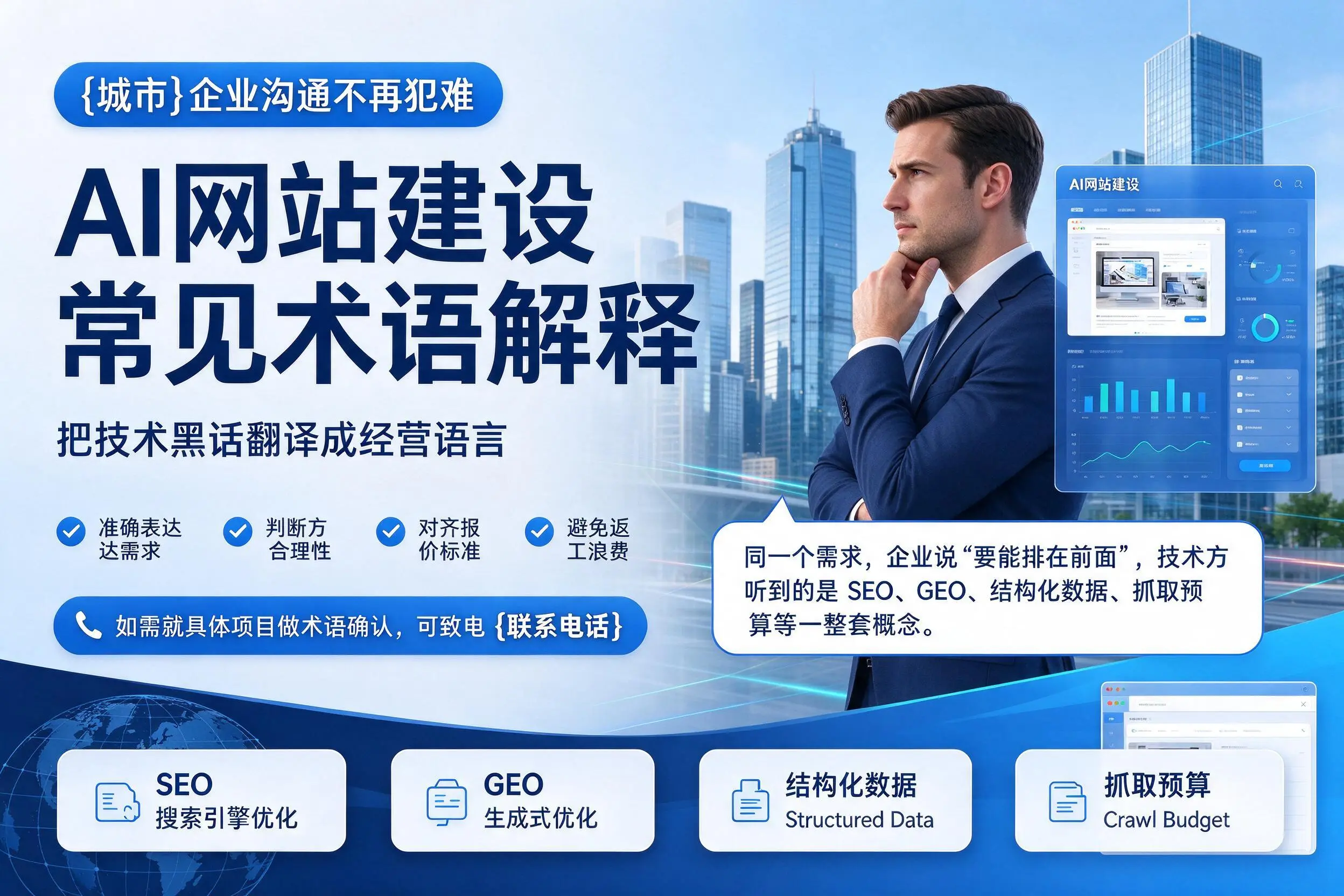 AI网站建设常见术语解释，南京企业沟通不再犯难