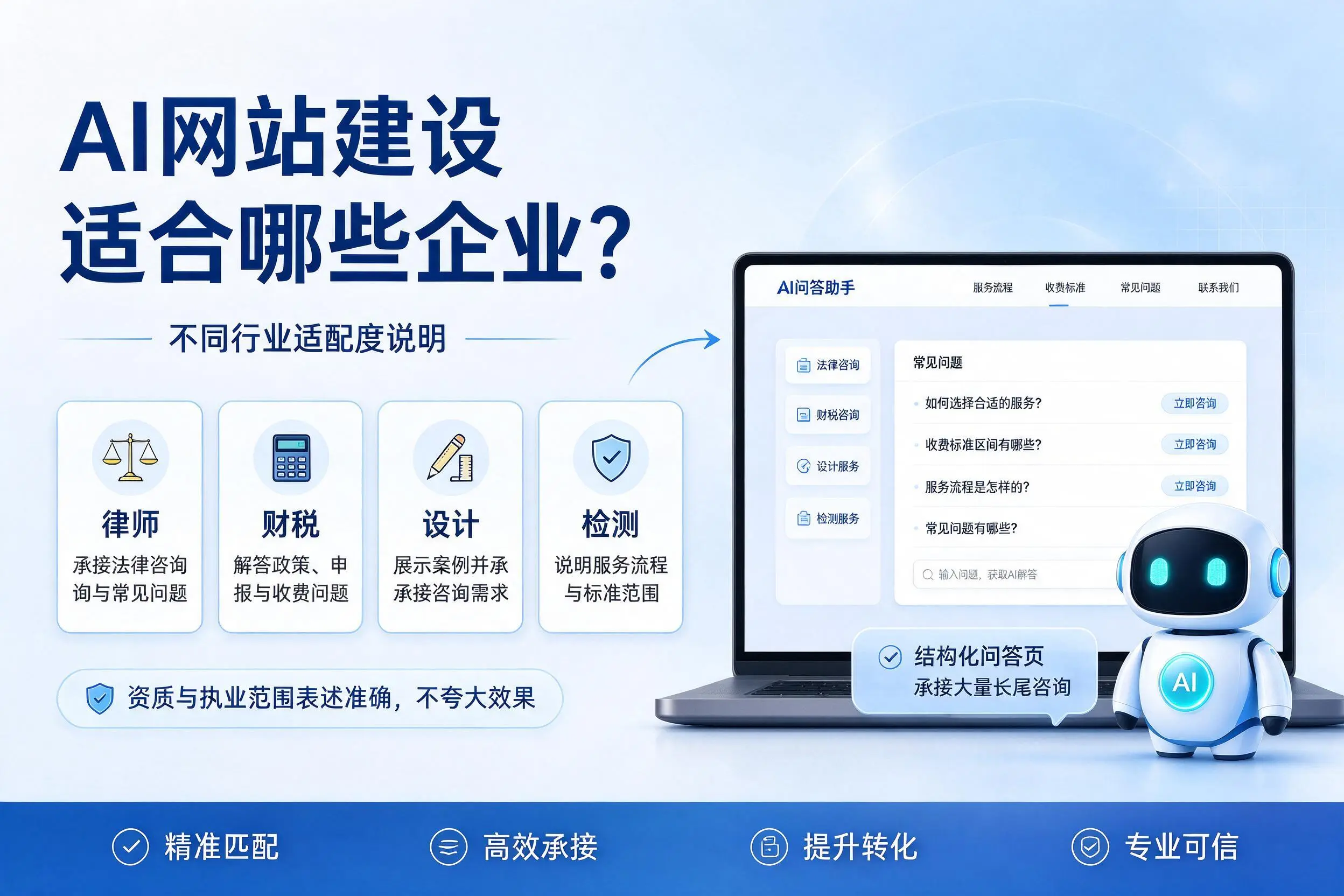 AI网站建设适合哪些企业？南京不同行业适配度说明