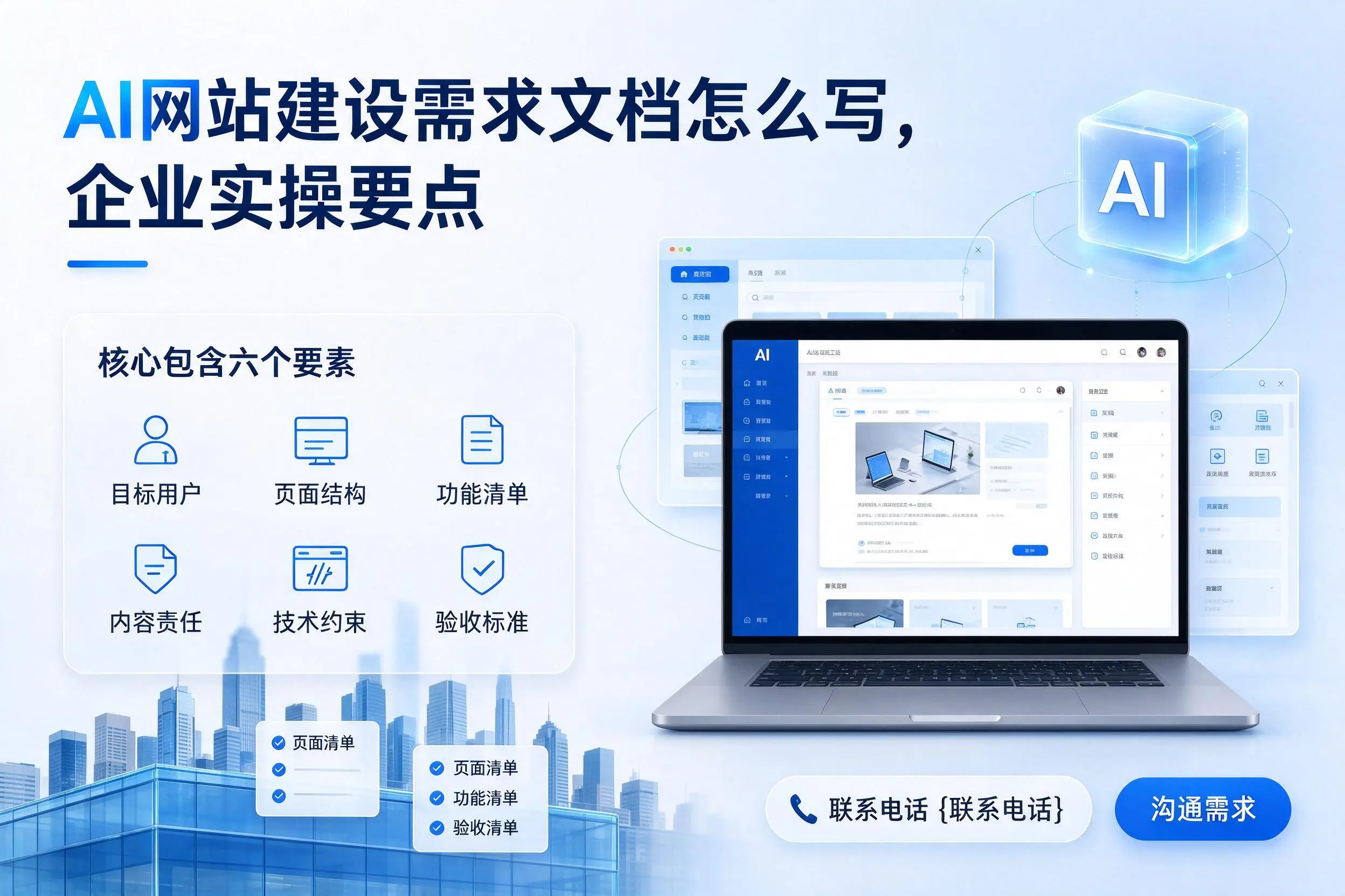 AI网站建设需求文档怎么写，南京企业实操要点